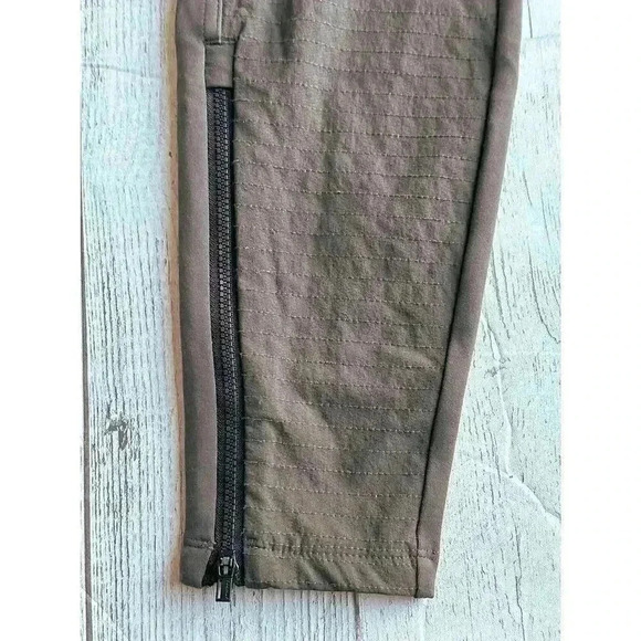 Athleta Women’s Headlands Hybrid Moto Tight Zipper Pockets Taupe Size 6 - Picture 8 of 12